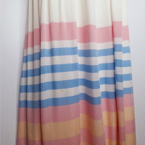 Mara Hoffman Swim Crinkle Crepe Stripe Halter Maxi Dress XS Resort Swim Cover - Picture 10 of 15